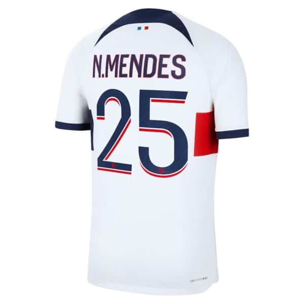 MAILLOT PSG EXTERIEUR NUNO MENDES VERSION VAPOR MATCH 2023-2024