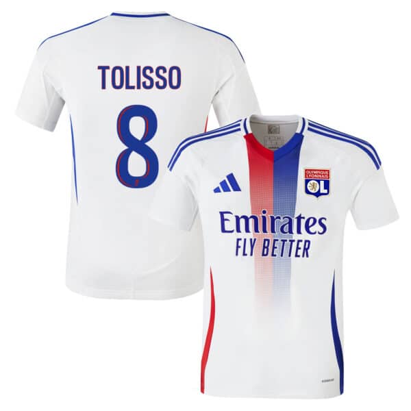 MAILLOT OLYMPIQUE LYONNAIS DOMICILE TOLISSO SAISON 2024-2025